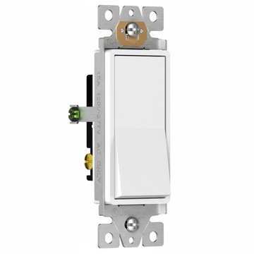 Light switch on a white background